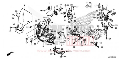 WINDLAUF, VORNE CRF1000AG de 2016